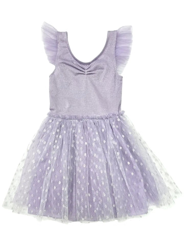 Sparkle Lilac Ruffle Dress (FINAL SALE)