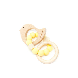 Dove Rattle- Butter Yellow