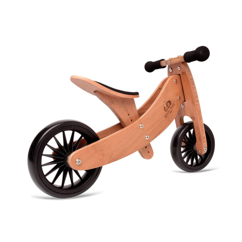 Tiny Tot Plus 2-in-1 Wooden Balance Bike & Tricycle Bamboo