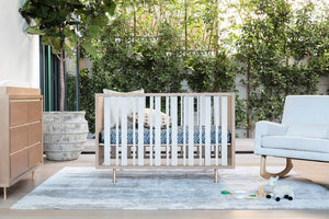 Novella Crib w/Toddler Bed Conversion Kit in Stained Ash/Ivory