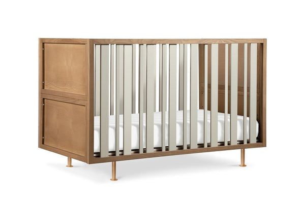 Novella Crib w/Toddler Bed Conversion Kit in Stained Ash/Ivory