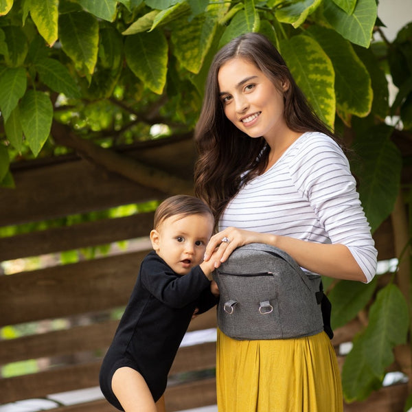 MOBY 2-in-1 Carrier + Hip Seat- Grey