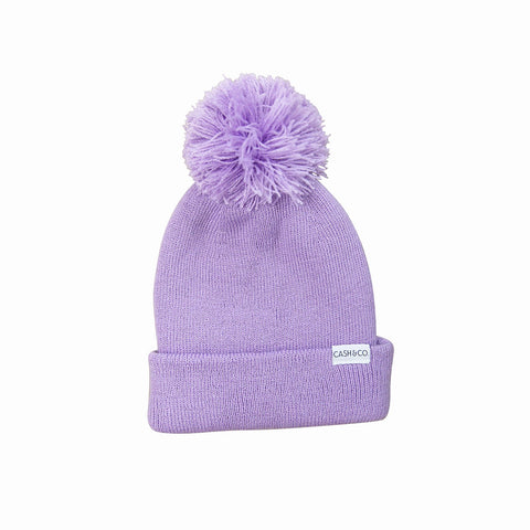 Lilac Pom Beanie