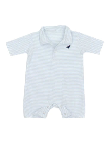 LD Baby Jackson Polo Shortall Powder Blue Stripe