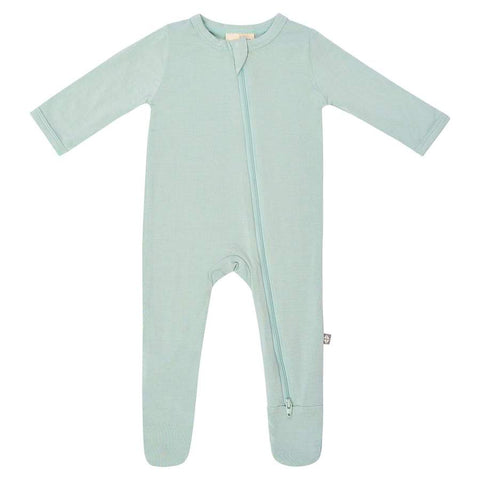 Sage Zippered Footie