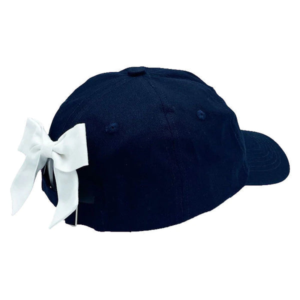 Bow Baseball Hat in Navy (Girls) (FINAL SALE)