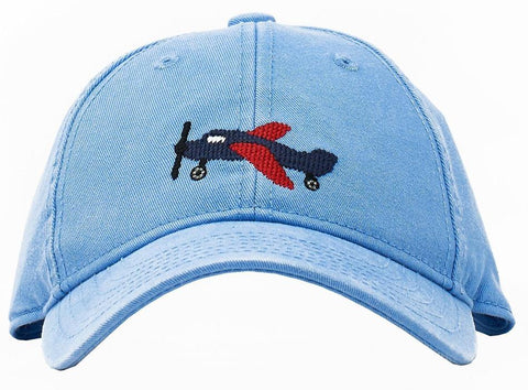 Airplane on Light Blue Hat