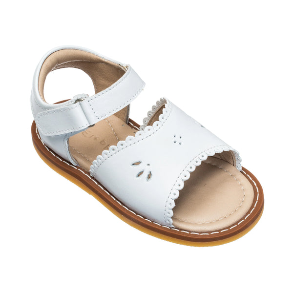 Classic Sandal with Scallop White (FINAL SALE)