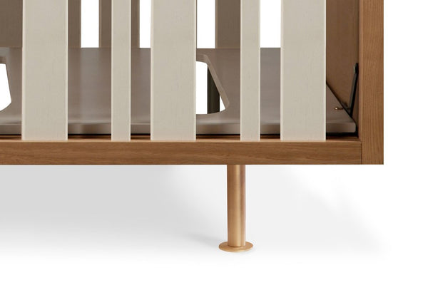 Novella Crib w/Toddler Bed Conversion Kit in Stained Ash/Ivory